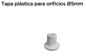 TAPA PLASTICA 5mm 1000u EUROHARD (EHTP5G)