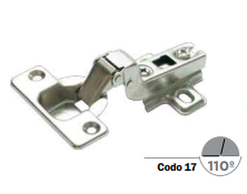 BISAGRA CODO 18 C/BASE EUROHARD (EHB35C16)