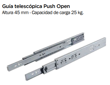 PAR TELESCOPICAS PUSH 25KG 500mm EUROHARD (EHCTPO500N)